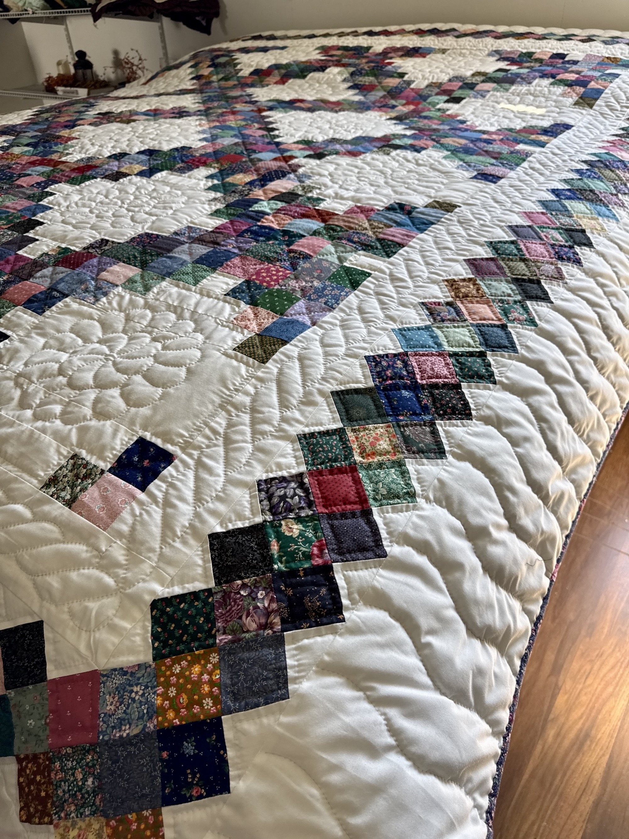 Handmade Amish quilt Double Irish Chain