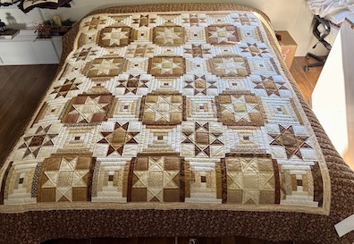 Log Cabin Star Amish Quilt