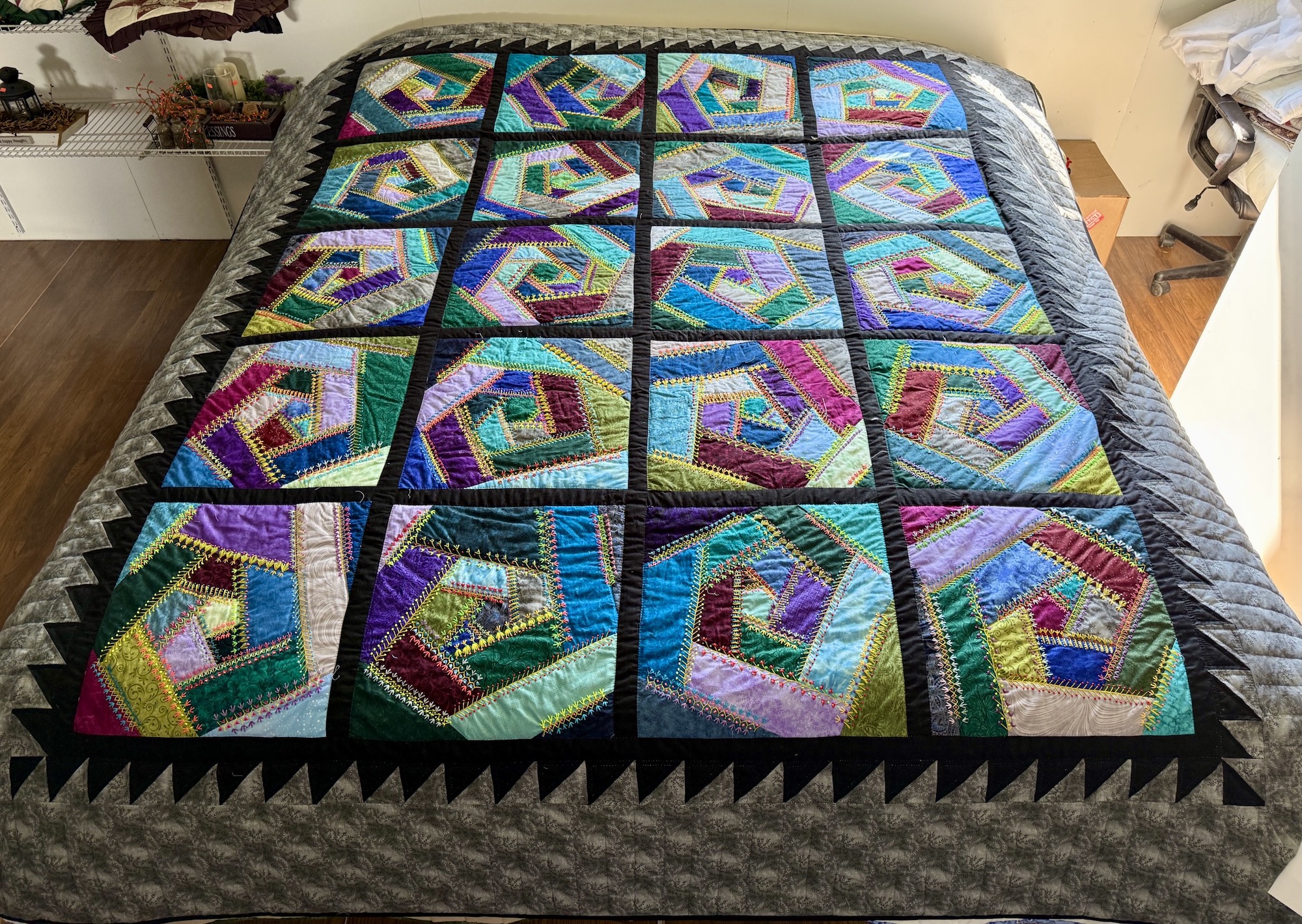 Crazy Patch Amish quilts