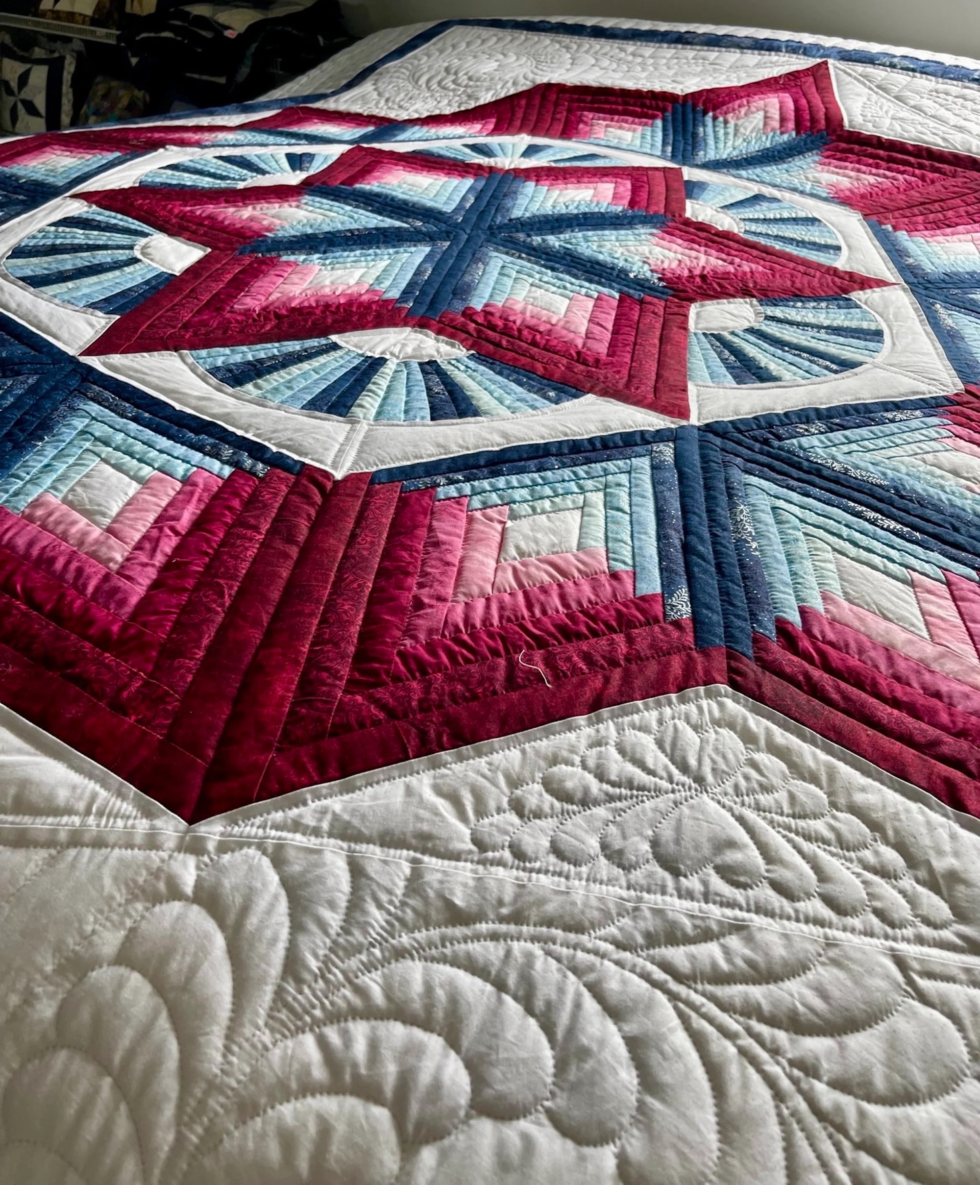 Chrysalis Star Amish quilt for sale