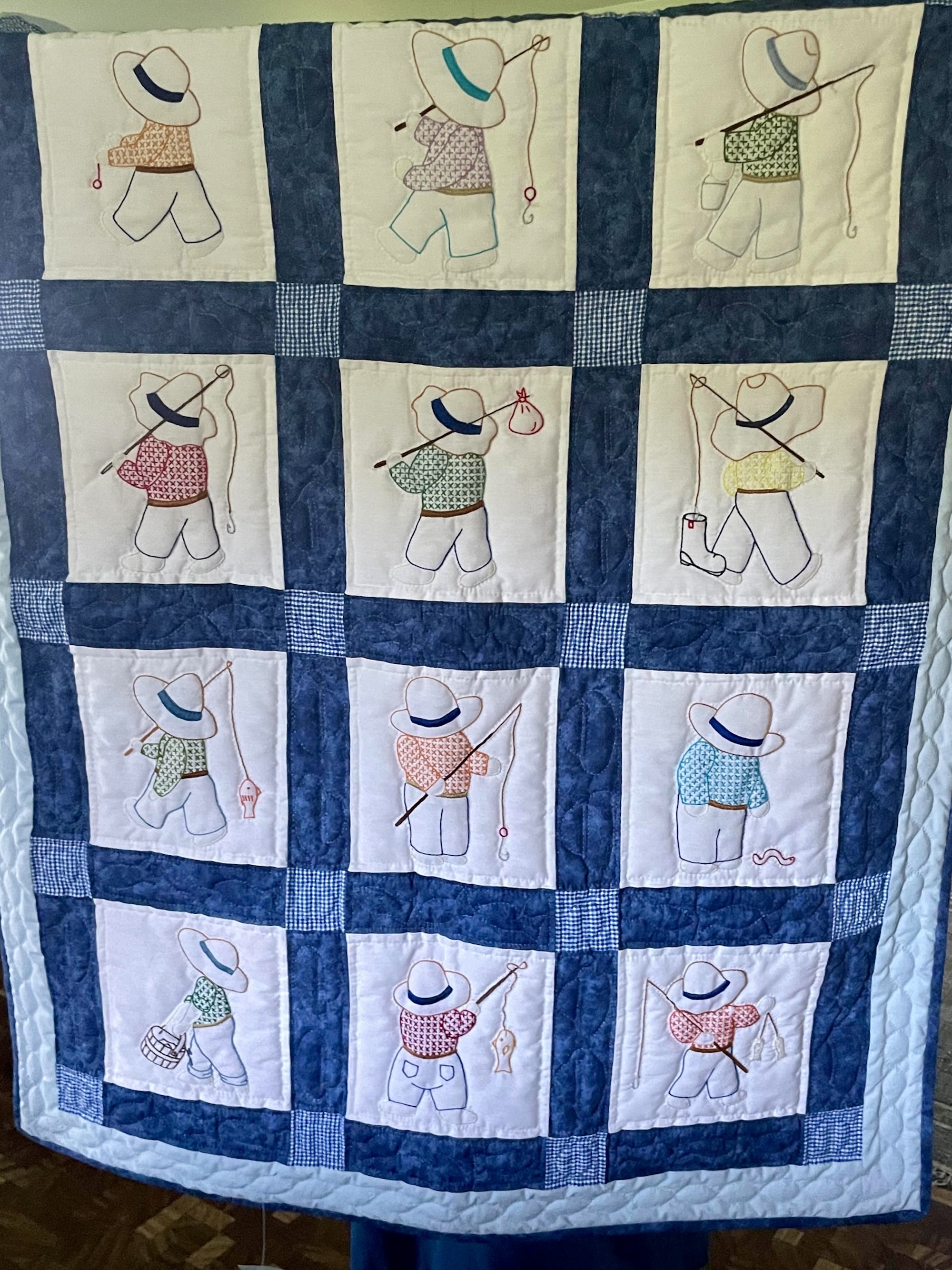 Fisherman Sam Amish Baby Quilt
