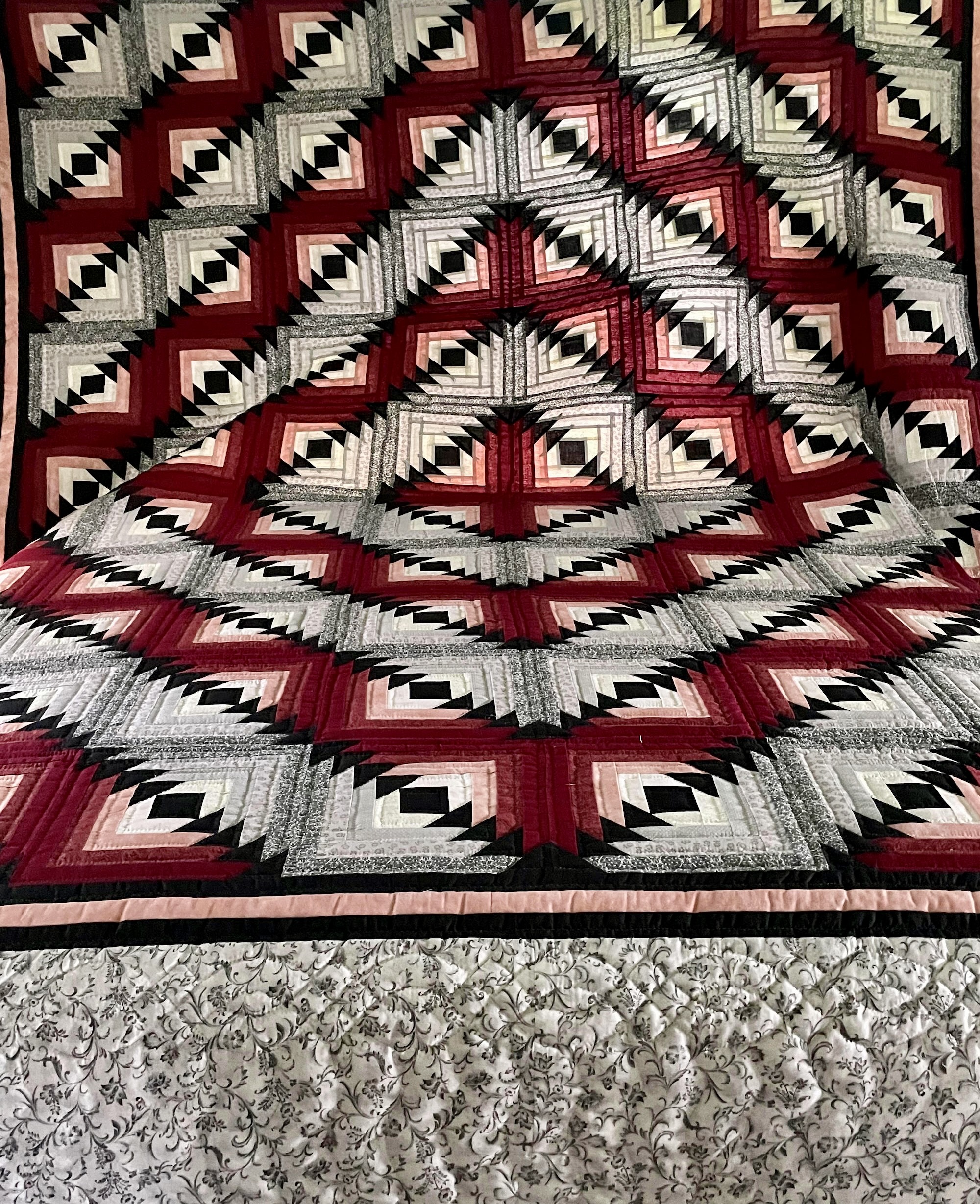 Flying Geese in the Cabin Amish quilt pattern