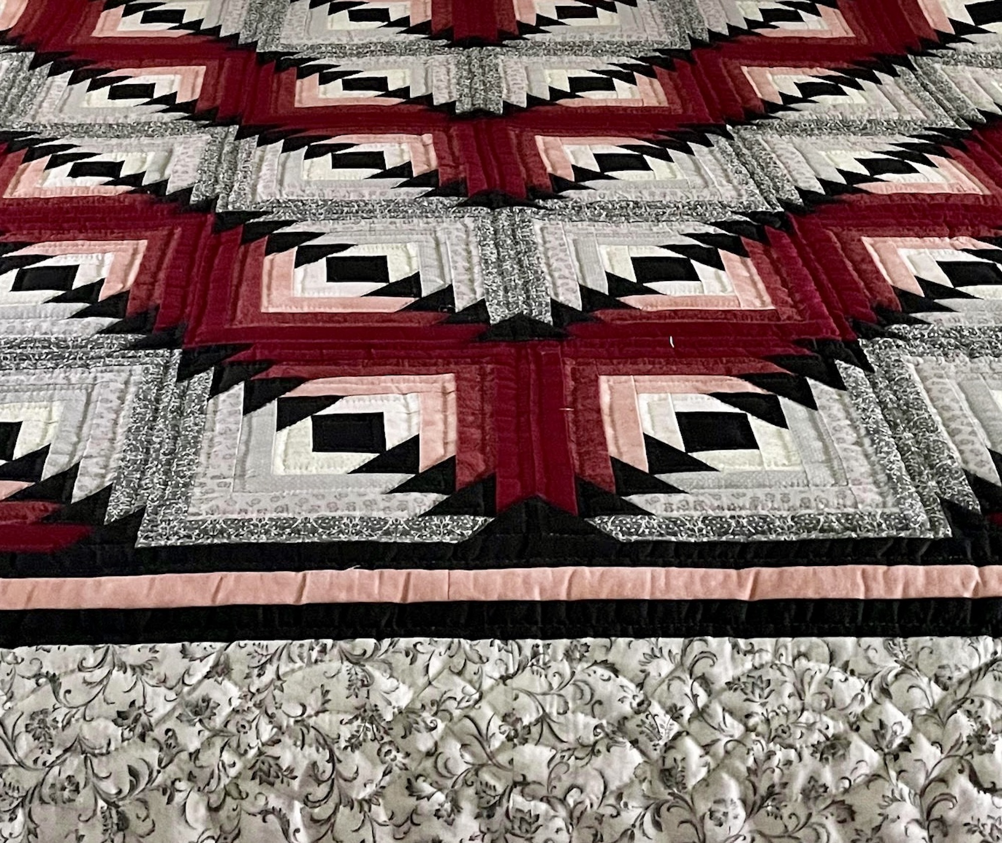Flying Geese in the Cabin Amish quilt for sale