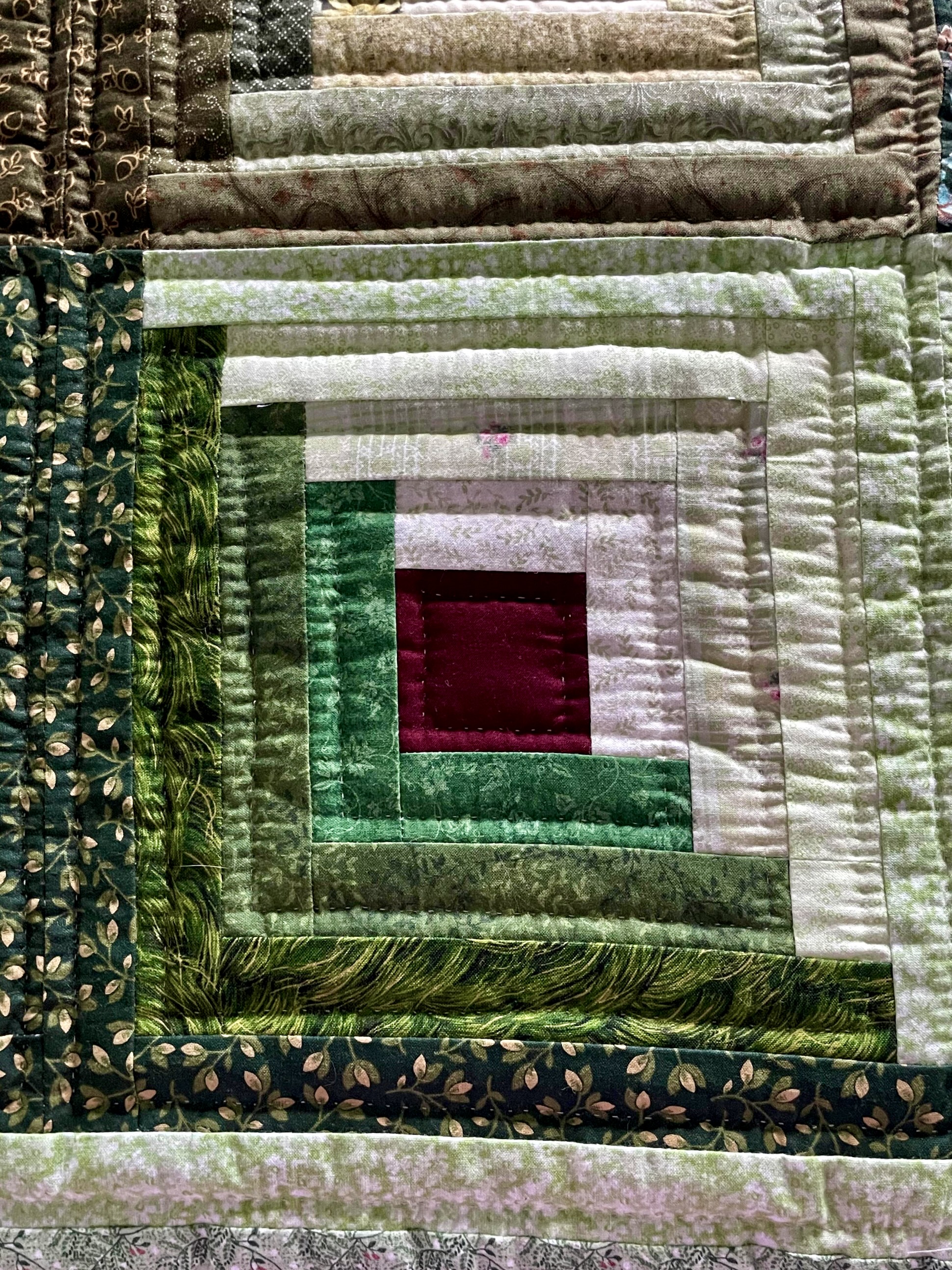 Log Cabin Barn Raising Amish quilt