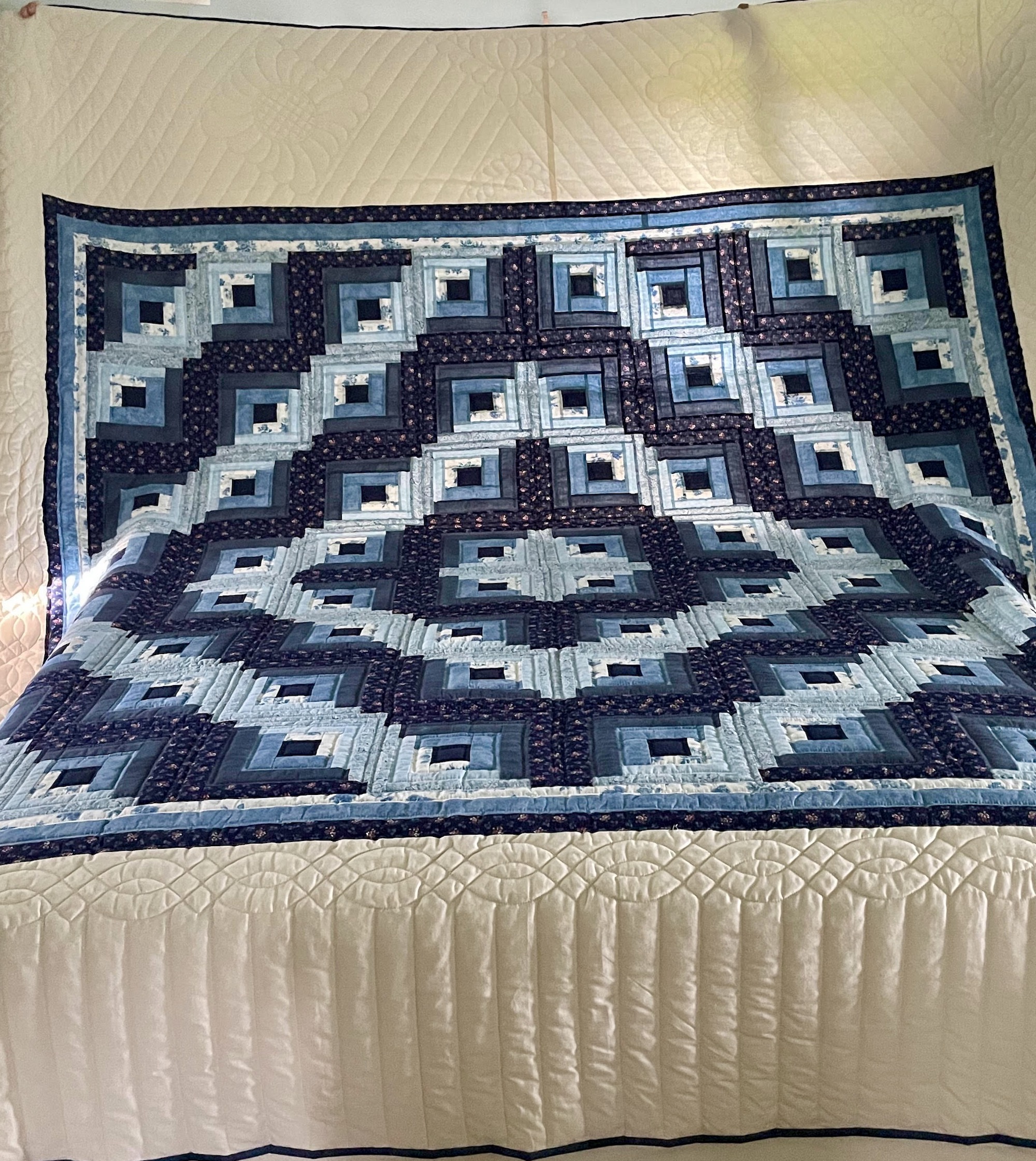 Log Cabin Amish Quilt for Sale