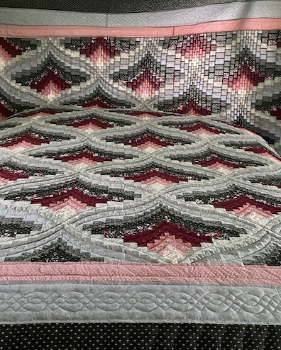 Bargello Mountain Echoes Amish quilt for sale