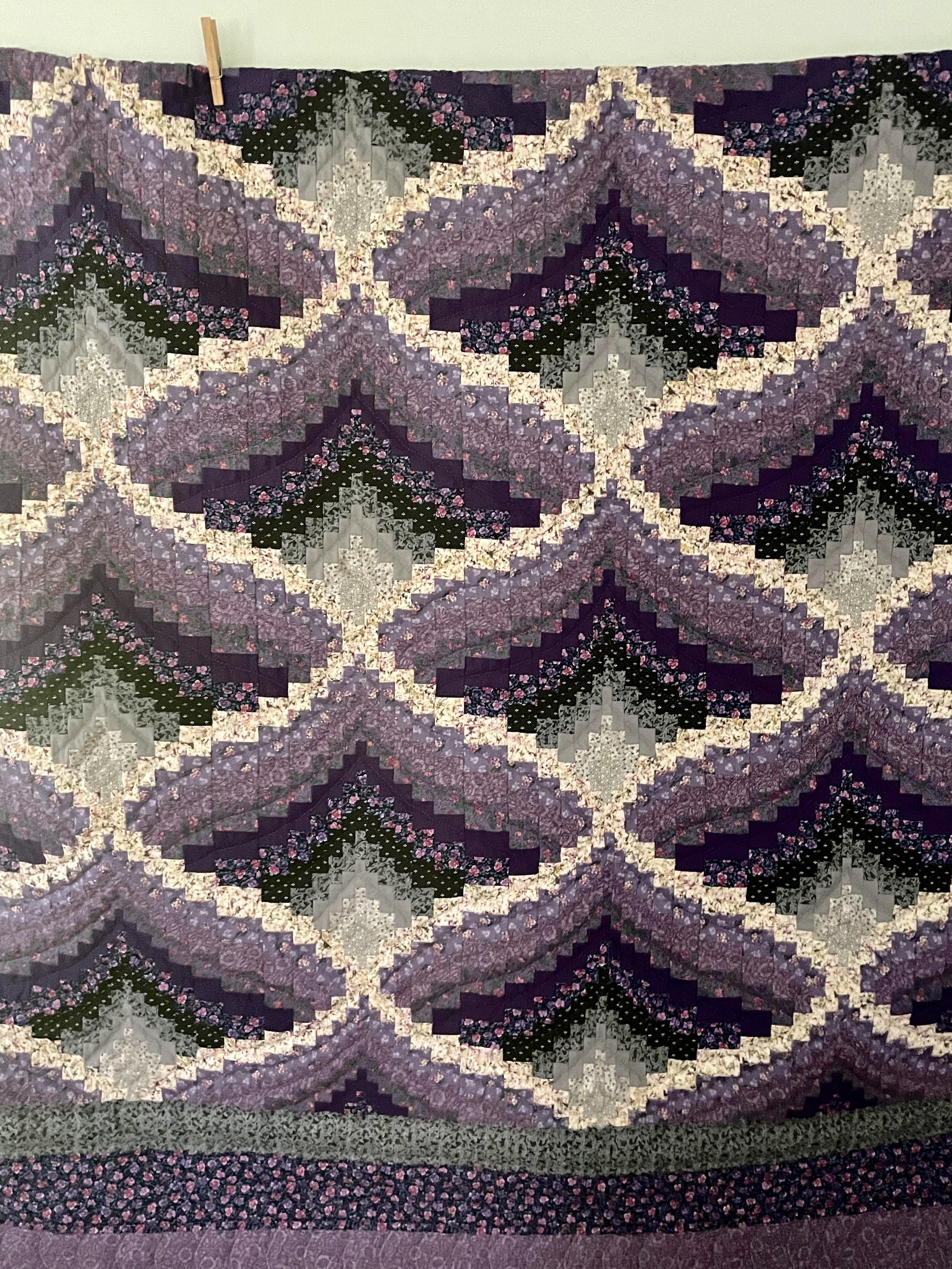 Bargello Mountain Echoes Amish quilt for sale