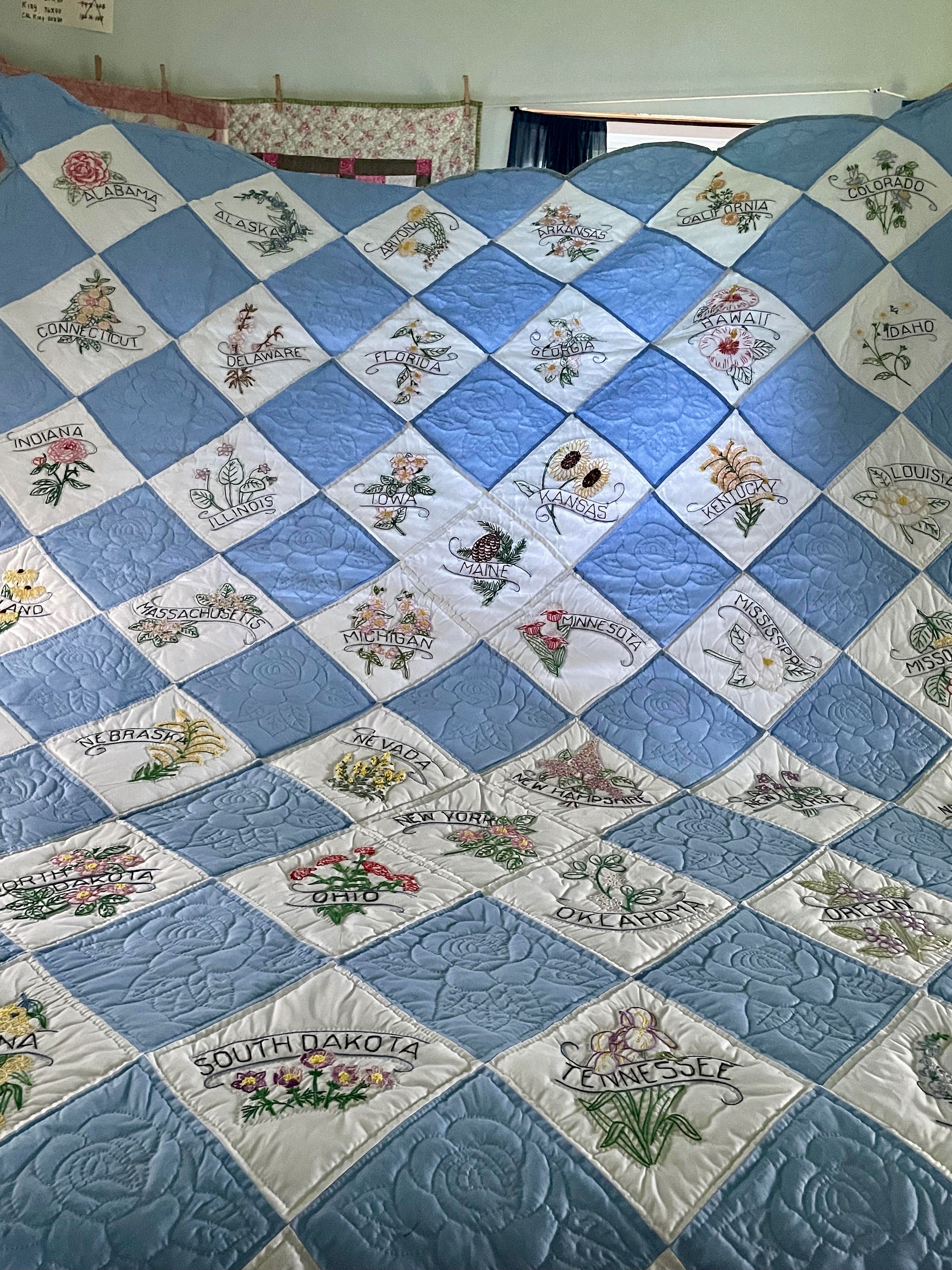 50 State Flowers Amish Quilt Pattern