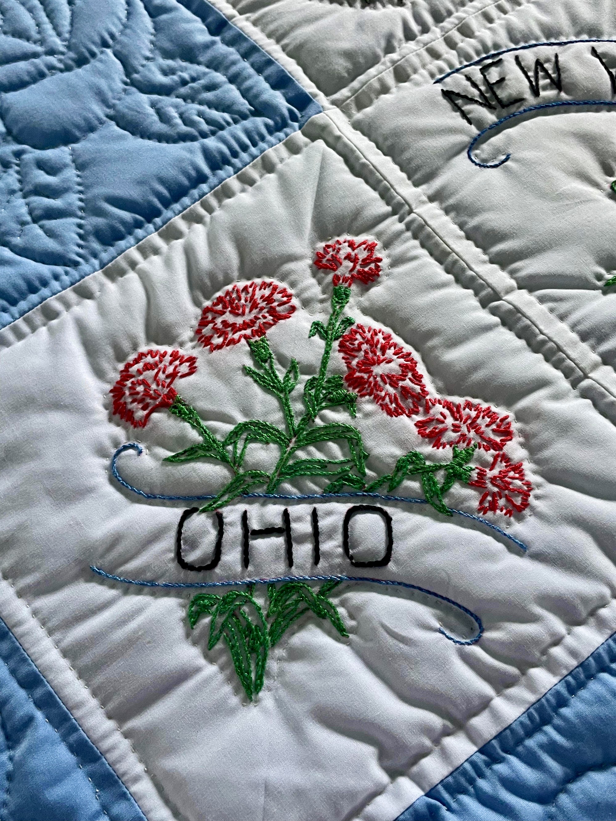 50 State Flowers Amish quilt for sale