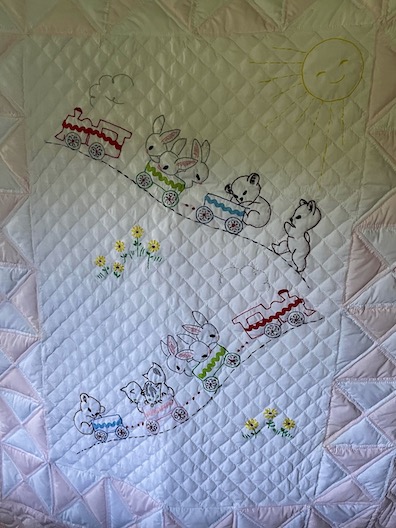 Embroidered Baby Quilts for sale