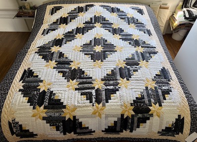 Log Cabin Star Amish Quilt