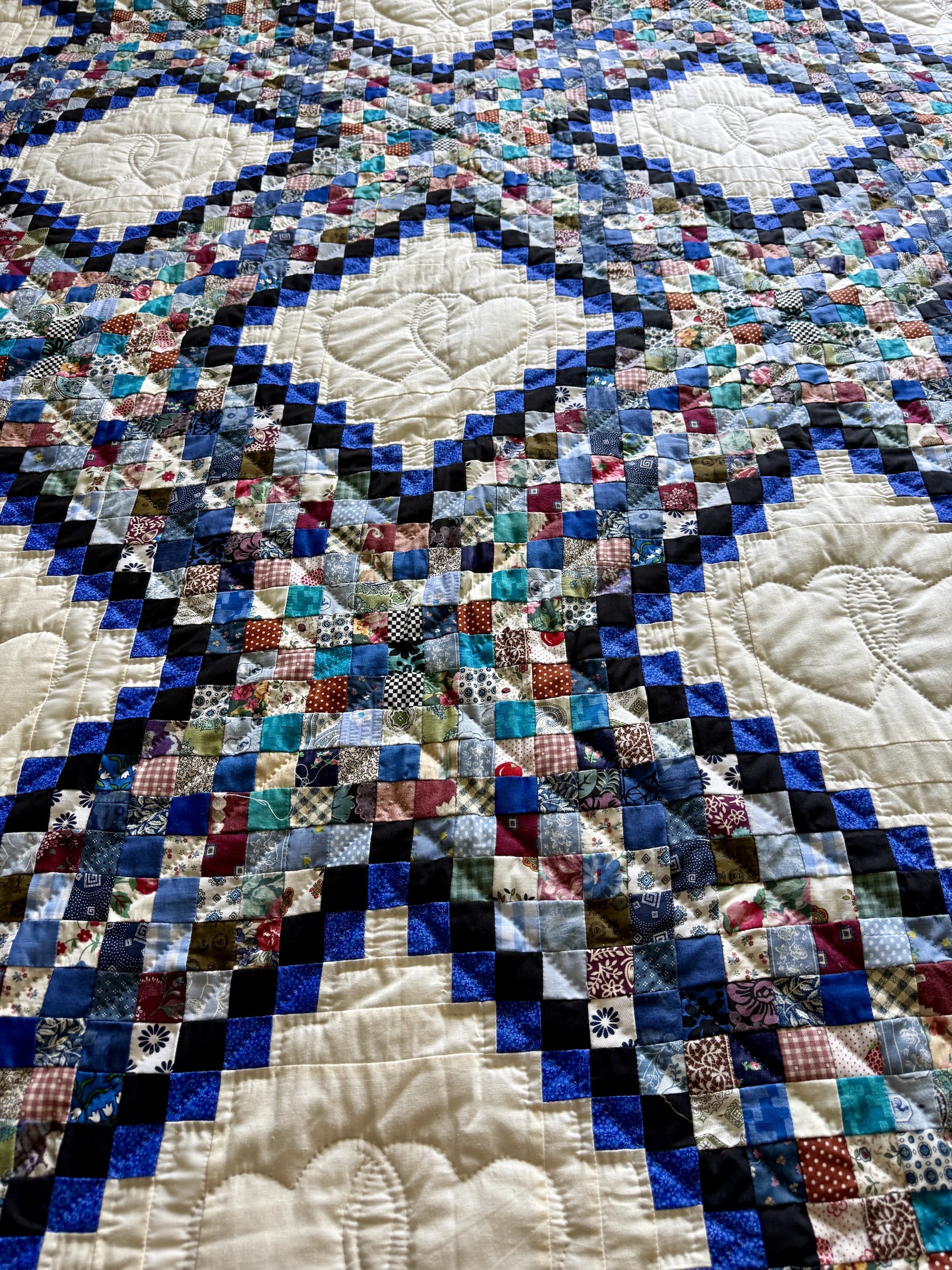 Postage Stamp Amish quilts