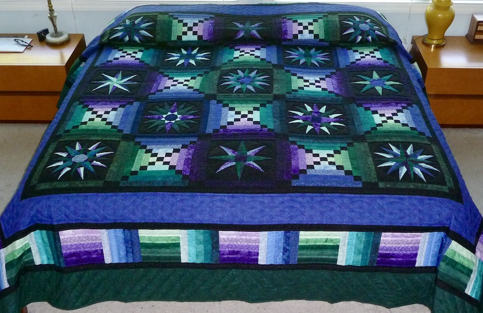 Handmade Moonglow Amish quilt for sale